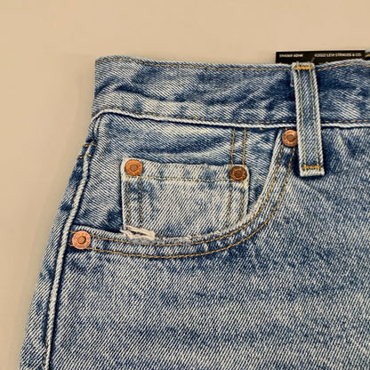 LEVIS 501 Original Fit High Rise Shorts Medium Wash Women's Sz 25 Mega Vibe Blue