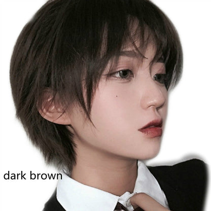 Wigs for Men and Women Short Hair Bangs