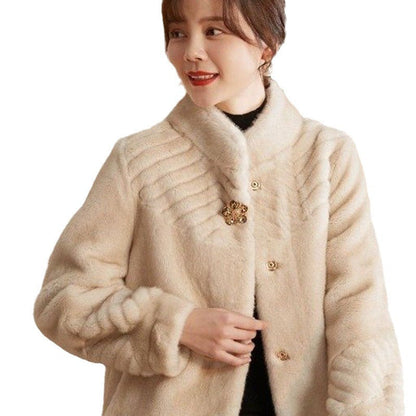 Temperamental Mother Winter Clothing Mink Velvet Coat