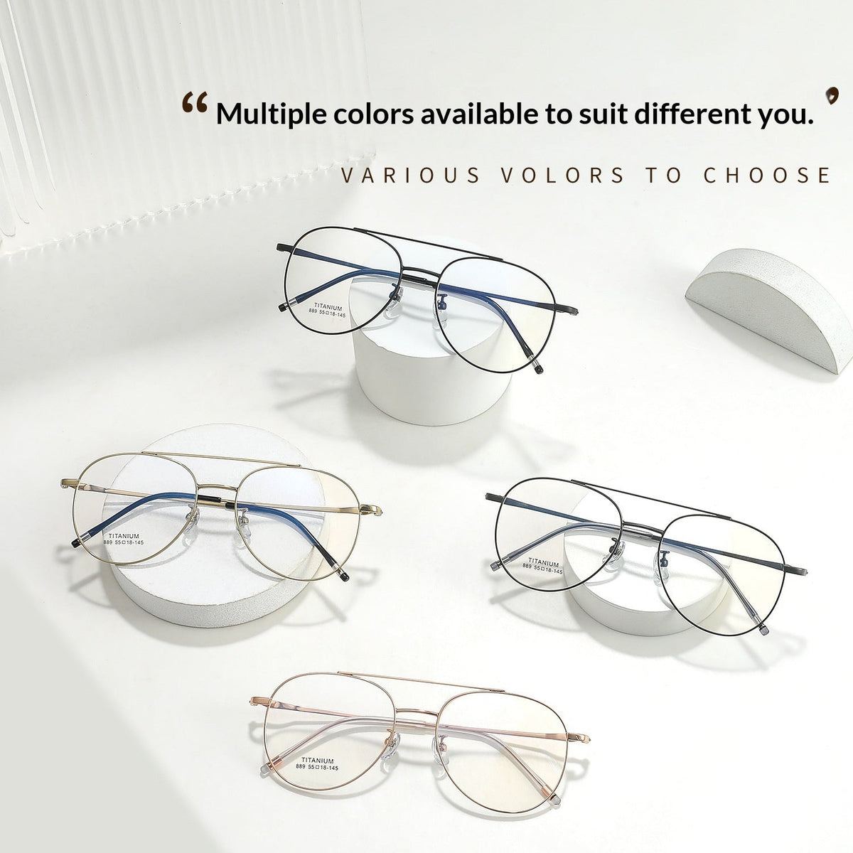 Retro Titanium-frame Fashion Glasses
