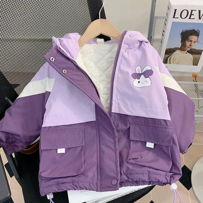 Girls' Jackets Child Clip Cotton Autumn And Winter Clothing