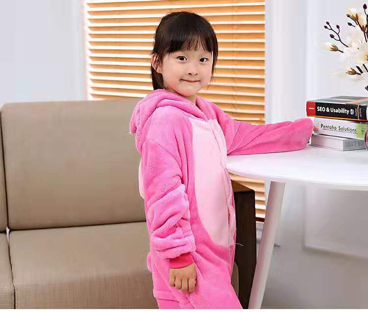 Flannel Children's Animal One-piece Pajamas