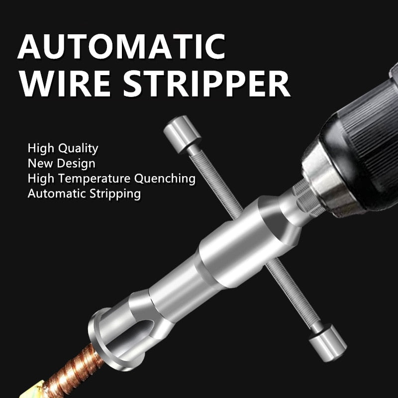 Electrician Automatic Wire Stripper Twisted Wire Tool Quick Stripper Line Cable Peeling Twisting Connector TXTB1