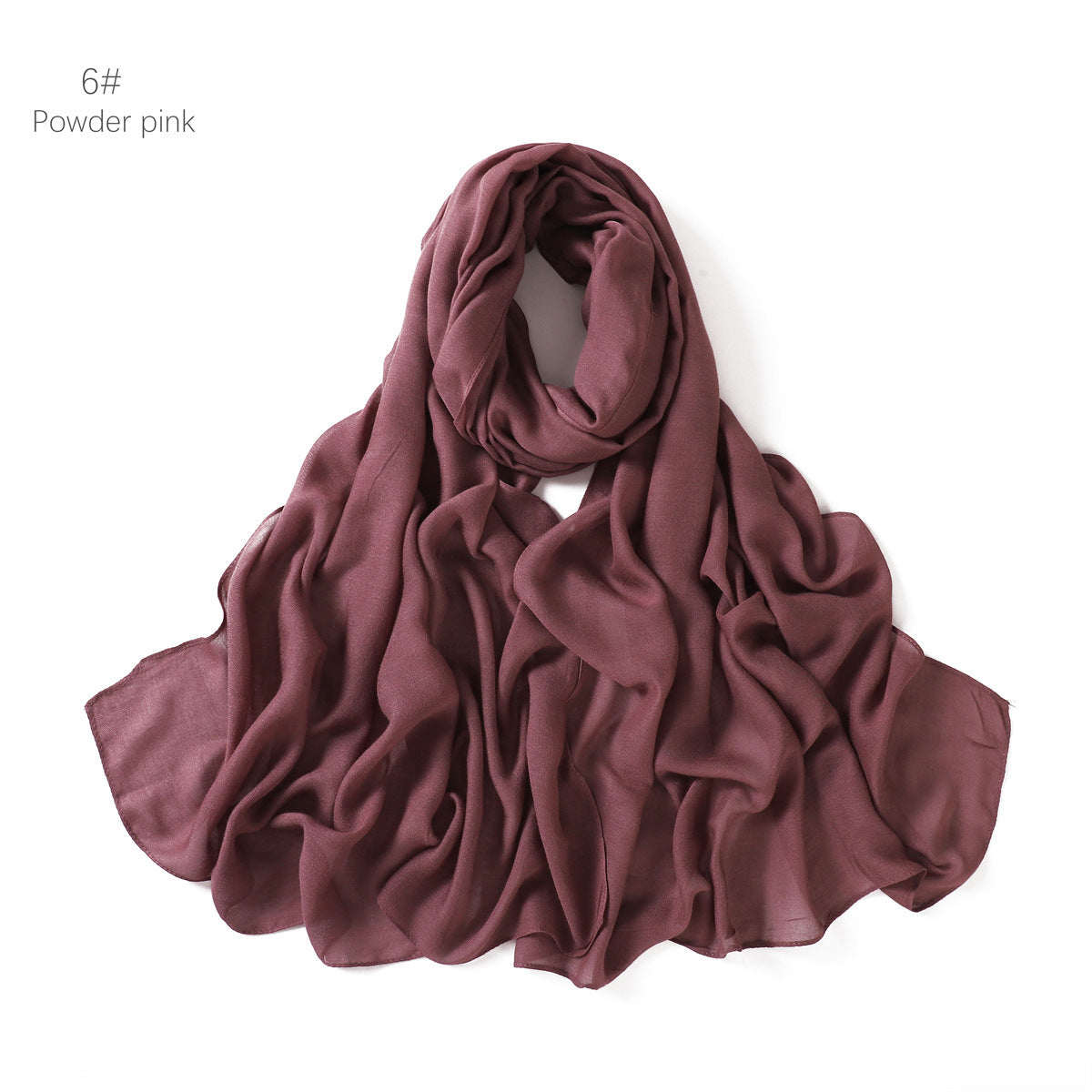 Modal Solid-color Thin-edged Breathable Headscarf
