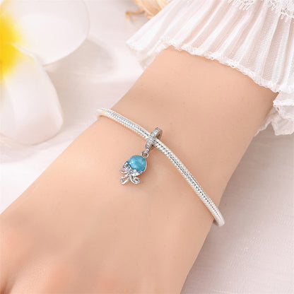 Marine Life Series Silver-Plated DIY Loose Beads For Jewelry Making