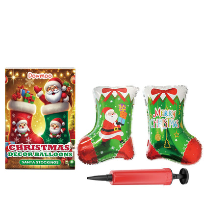 Christmas Balloons Balloon Standing Santa Claus Reindeer Christmas Tree Event Atmosphere Arrangement