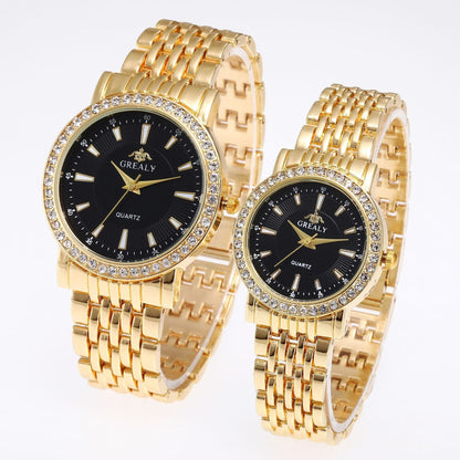Mens And Womens Quartz Dress Couple Watches Business Gift