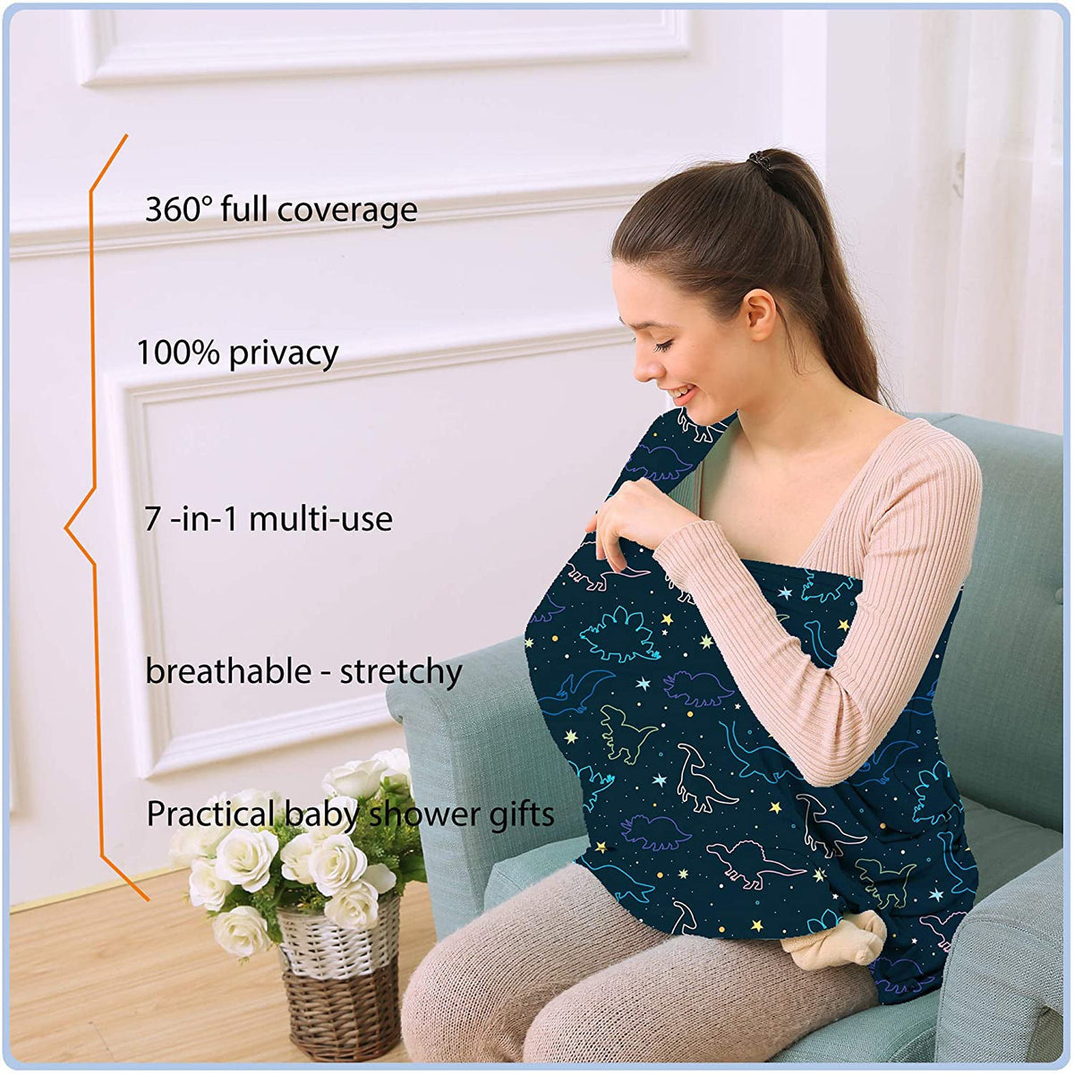 Multifunctional Baby Feeding Nursing Towel Safety Windproof Seat Visor