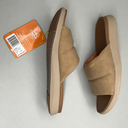 COBIAN Tolula Slide Enhanced Cushion Suede Strap Women's Sz 9 Tan TOL24-230-09