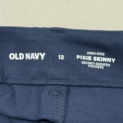 OLD NAVY High Waisted Pixie Skinny Ankle Pants Women's Sz 12 In The Navy 3139011958