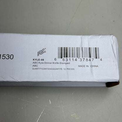 ABC (12 Pack) Stainless Steel Kyle Dinner Stamped Knives 8.5" KYLE-08 (New Other- Distressed Packaging)