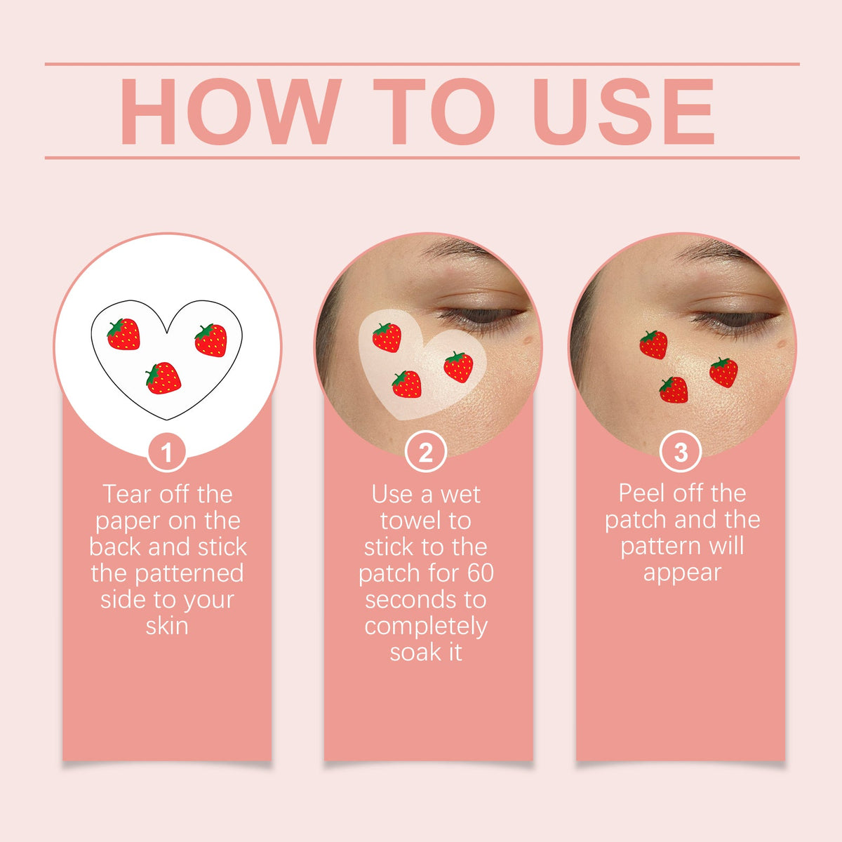 Strawberry Makeup Patch Pie Eye Makeup Patch Face Embellishment Patch Face Embellishment Strawberry Sticker
