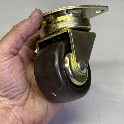 COLSON (4 PACK) Swivel Plate Casters w/ Hard Rubber Wheels 2-3/4" Brown 27015