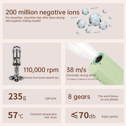 Pet hair dryer for pet care: high power, quiet, energy-saving, dog grooming, fast drying. Only suitable for 220V countries.