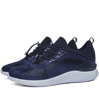 Internal height increasing men's shoes 8CM sports shoes with thick sole and no lace up invisible height increasing shoes