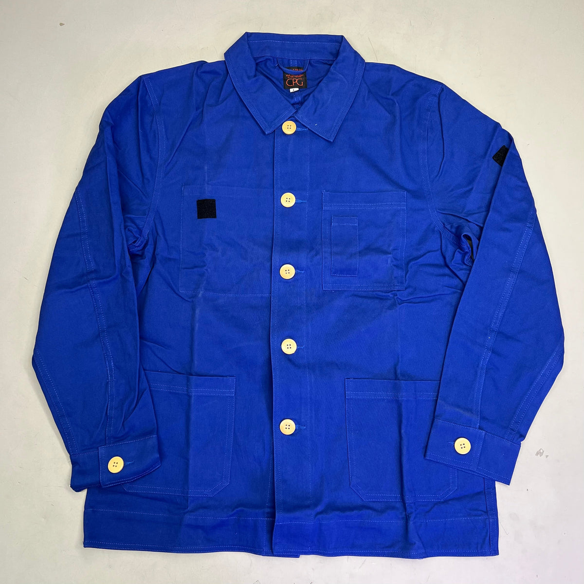 CPG CODEGRAPHY WORLDWIDE 4 Pocket Button Up Shore Coat Men's Sz L Blue