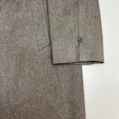 PHIL'S ASTORIA Wool Trench Coat Made In USA Men's Sz M Heather Brown