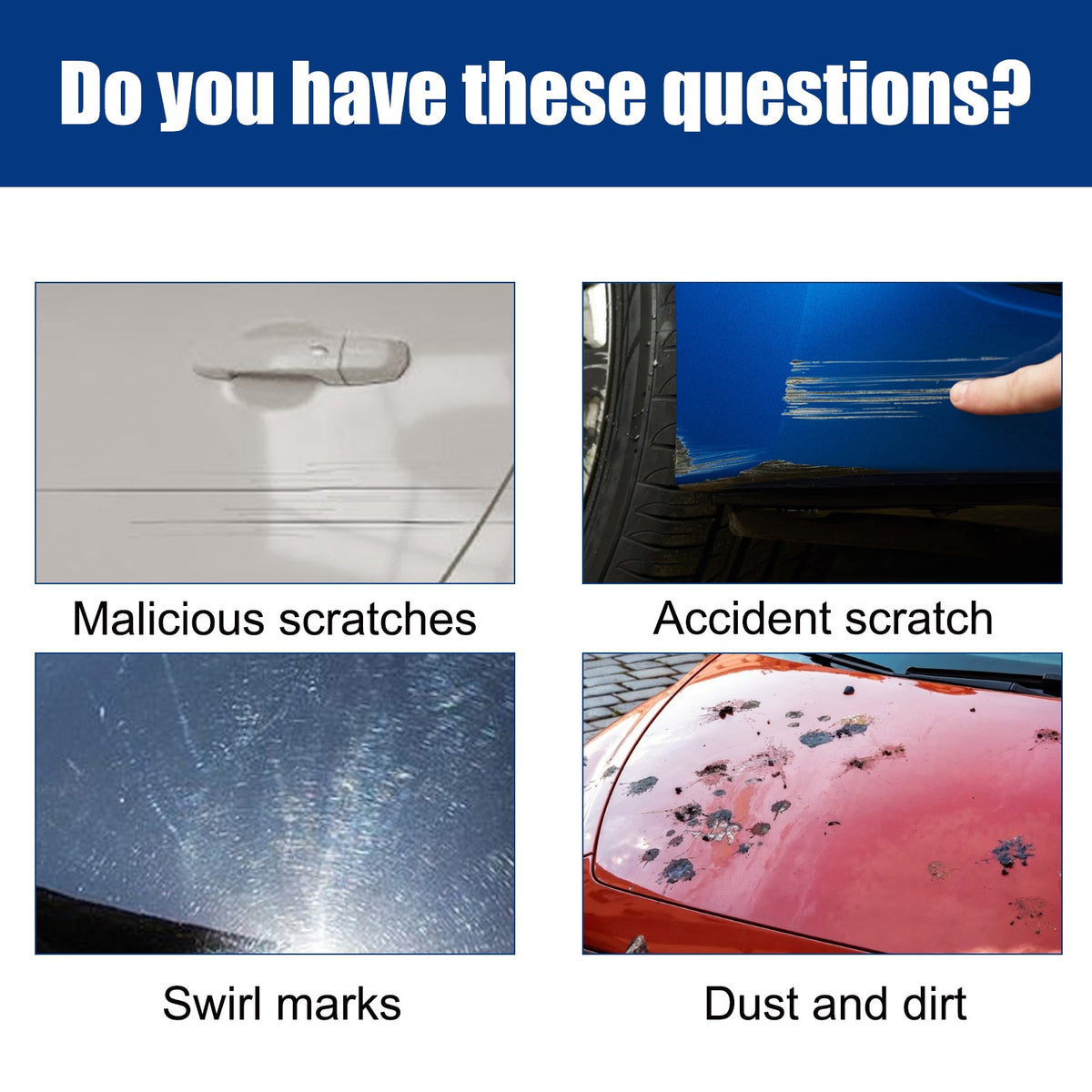 Car Scratch & Swirl Remover, Car Polishing Scratch Repair Paint Curing Renovation Touch-Up Detailer