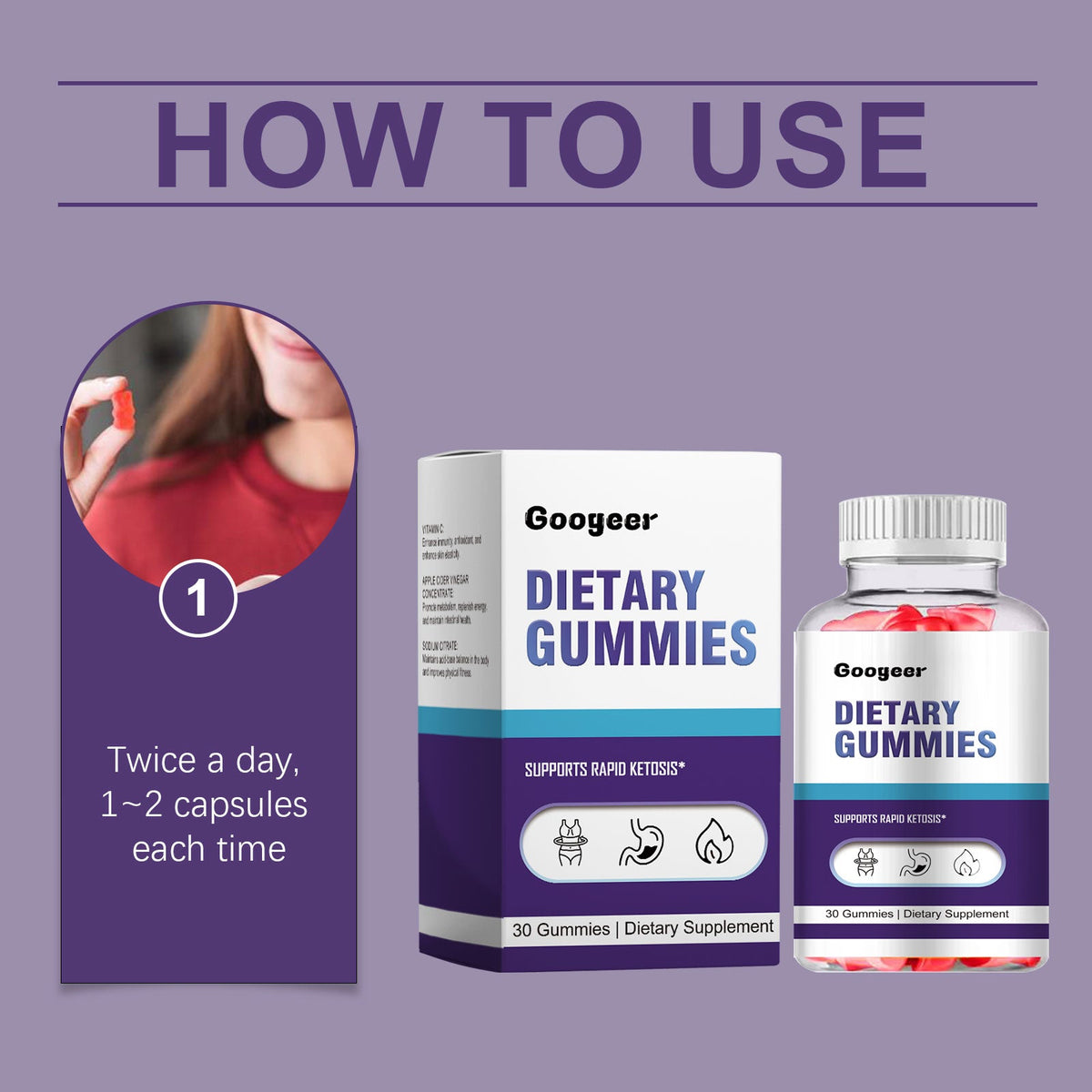 Dietary Gummies, Vitamin Supplement To Improve Immunity Apple Cider Vinegar Fudge