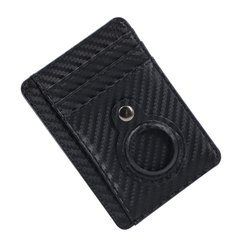 PU Leather Card Holder RFID Anti-Theft Swipe Card Bag With Tracker Bit Anti-Lost Card Holder Wallet