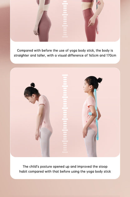 Adjustable open back shoulder stick correct hunchback correction cross yoga stick for corrective posture