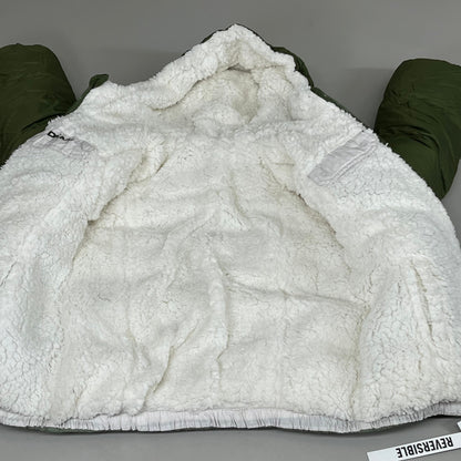 DKNY Boys' Winter Jacket Insulated Quilted Puffer Parka 14/16 Olive