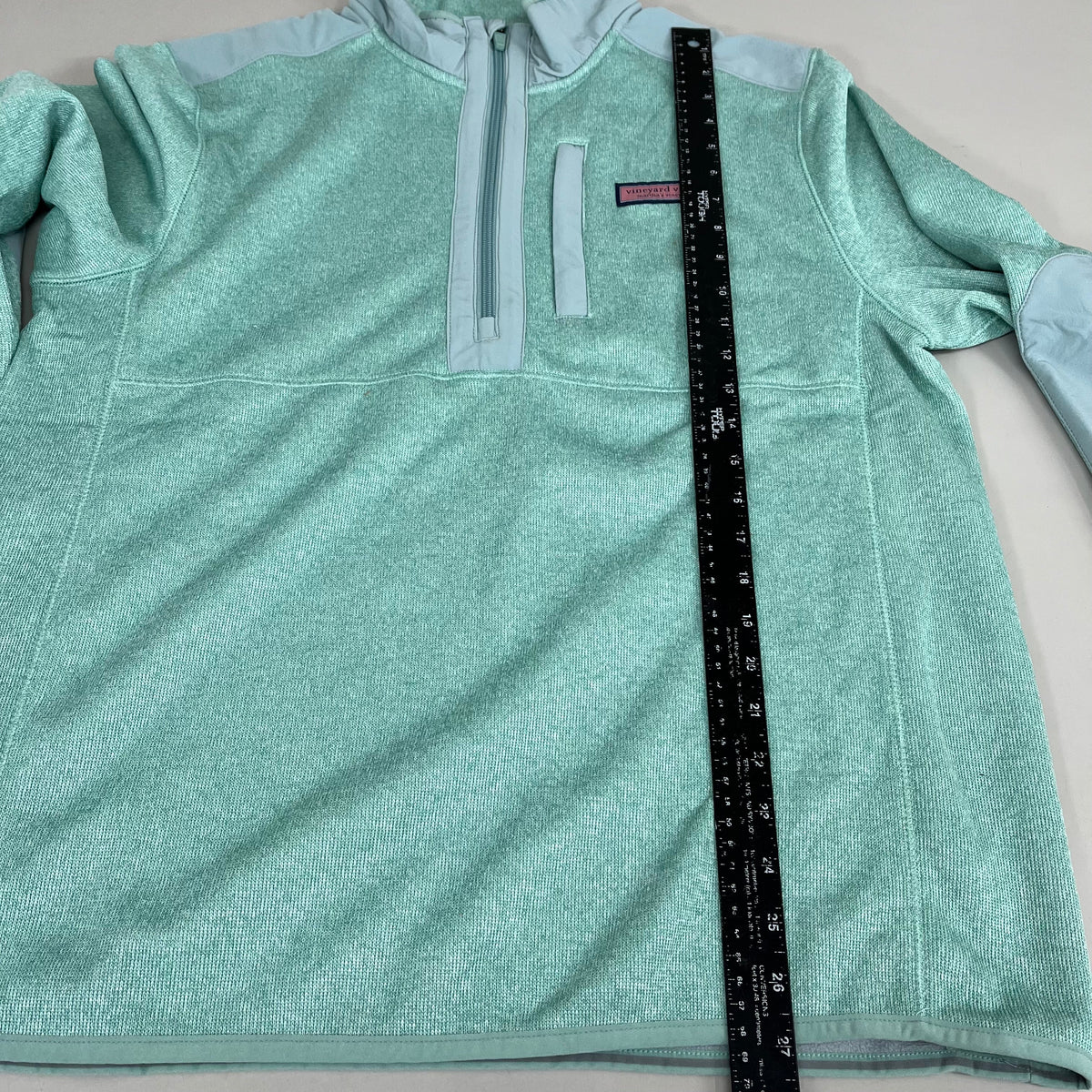 VINEYARD VINES Martha's Vineyard Men's Teal Green Half Zip Pullover Sz- L