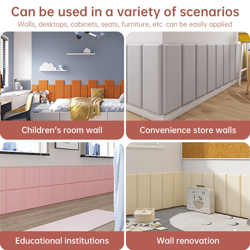 Kids' 3D Wall Stickers, Self - adhesive Soft Leather Bags, Anti - collision Wall & Bedhead Panels, 2 - 8 pcs