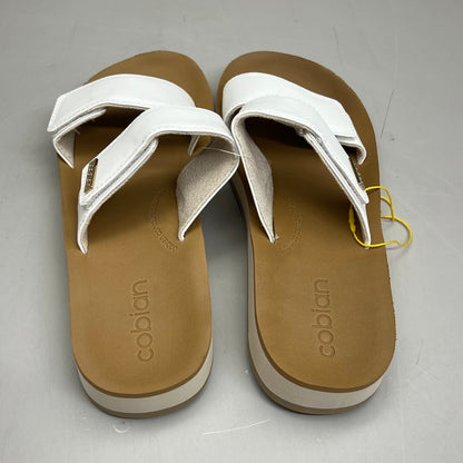 COBIAN Dana Rise Elevated Flatform Style Slide Women's Sz 10 White DNA24-100-10