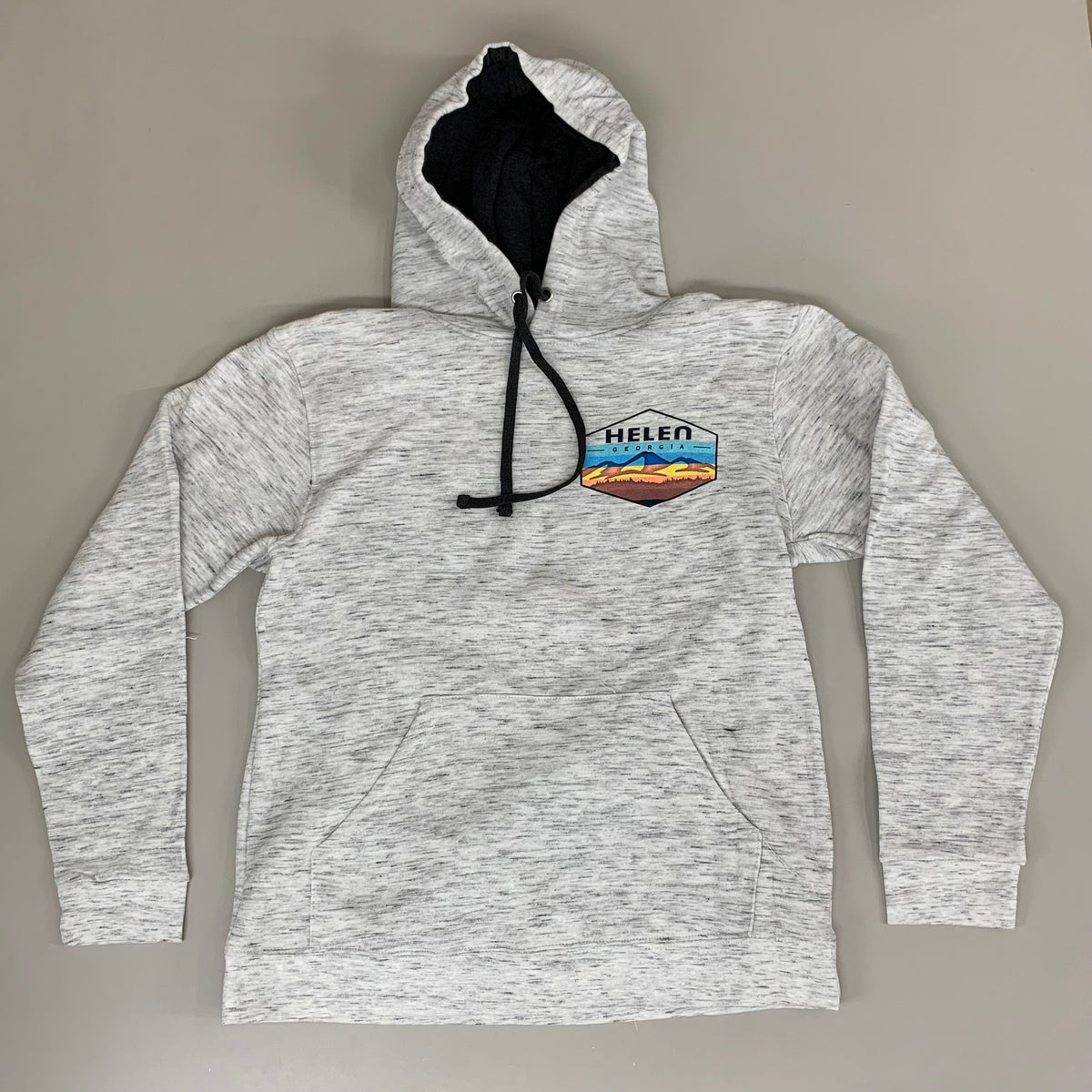 LONEROCK Helen Georgia Tie Hoodie Sz Small White/Grey