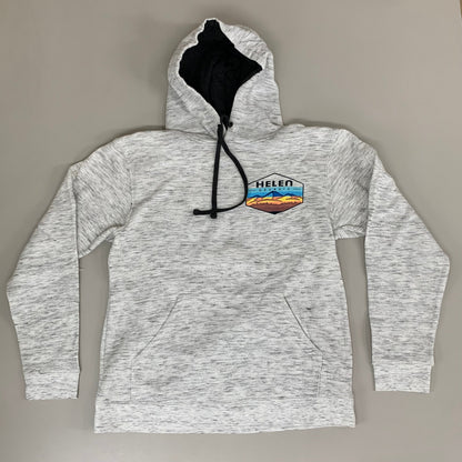 LONEROCK Helen Georgia Tie Hoodie Sz Small White/Grey