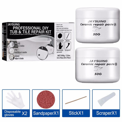 Jaysuing Tile repair agent ceramic paste tile glue adhesive toilet marble pit glaze repair agent