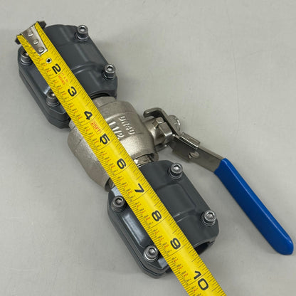 AIRPIPE Nickel-Plated Quick Connect Lock Brass Valve  1-1/2" Blue/Black 30352040001