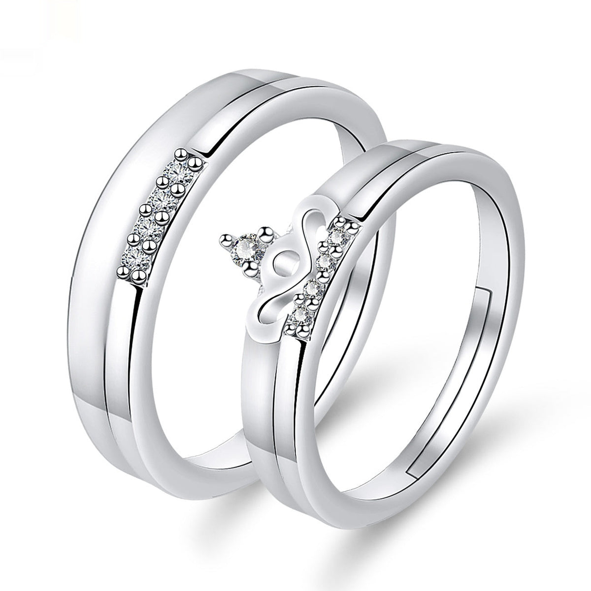Moissanite Engagement Couple Couple Rings