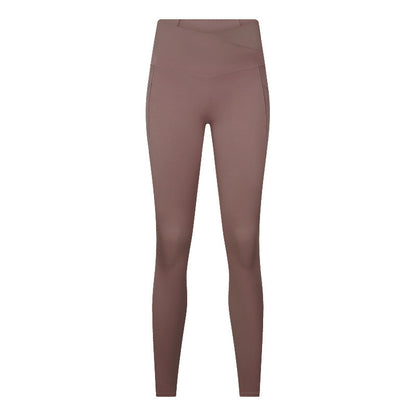 Cross-waistband Athletic Leggings For Women