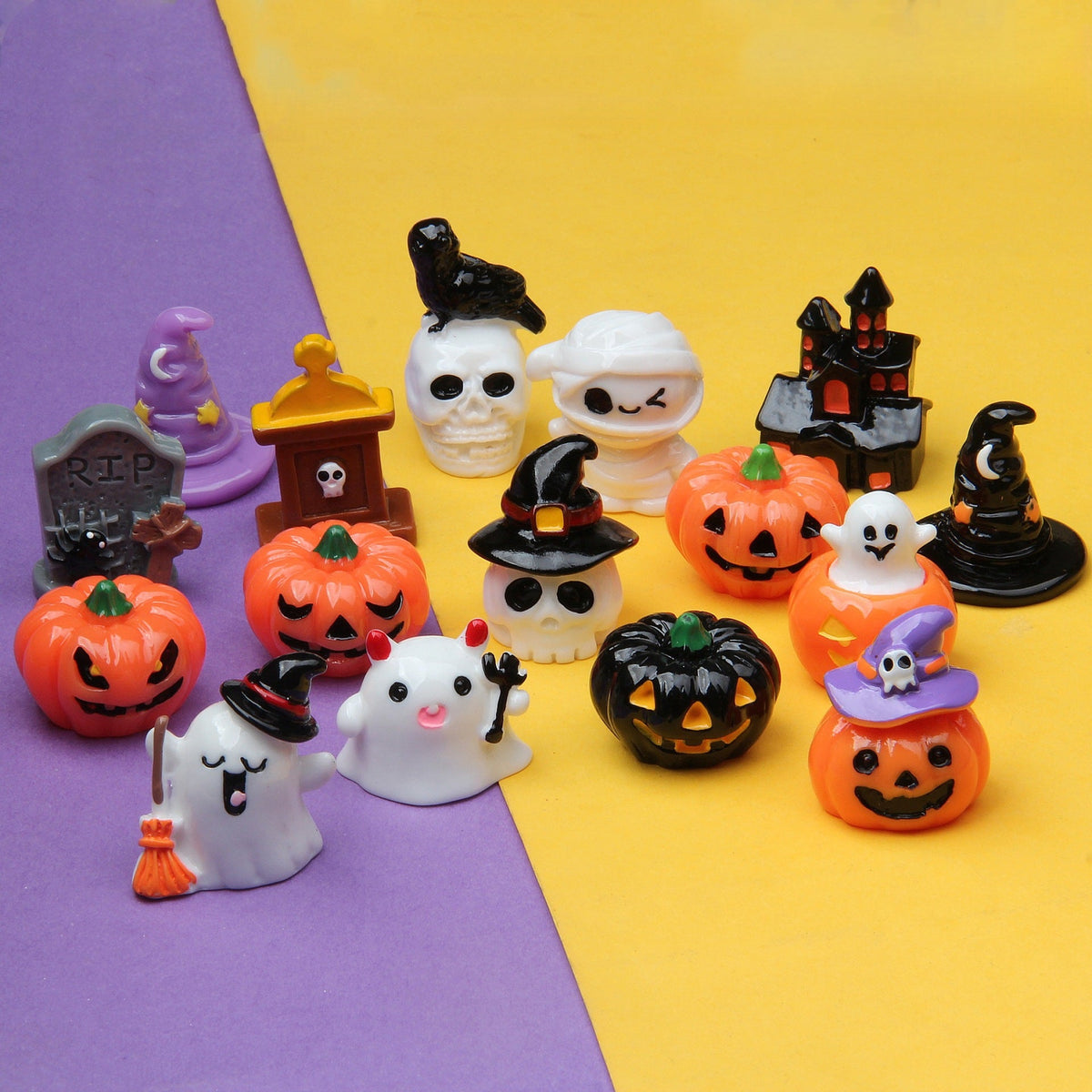 3D Halloween Decorations Ghost Skull And Pumpkin