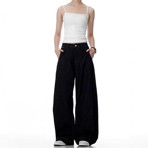 Trendy Solid-color Bootcut Jeans Relaxed Fit For Spring And Autumn