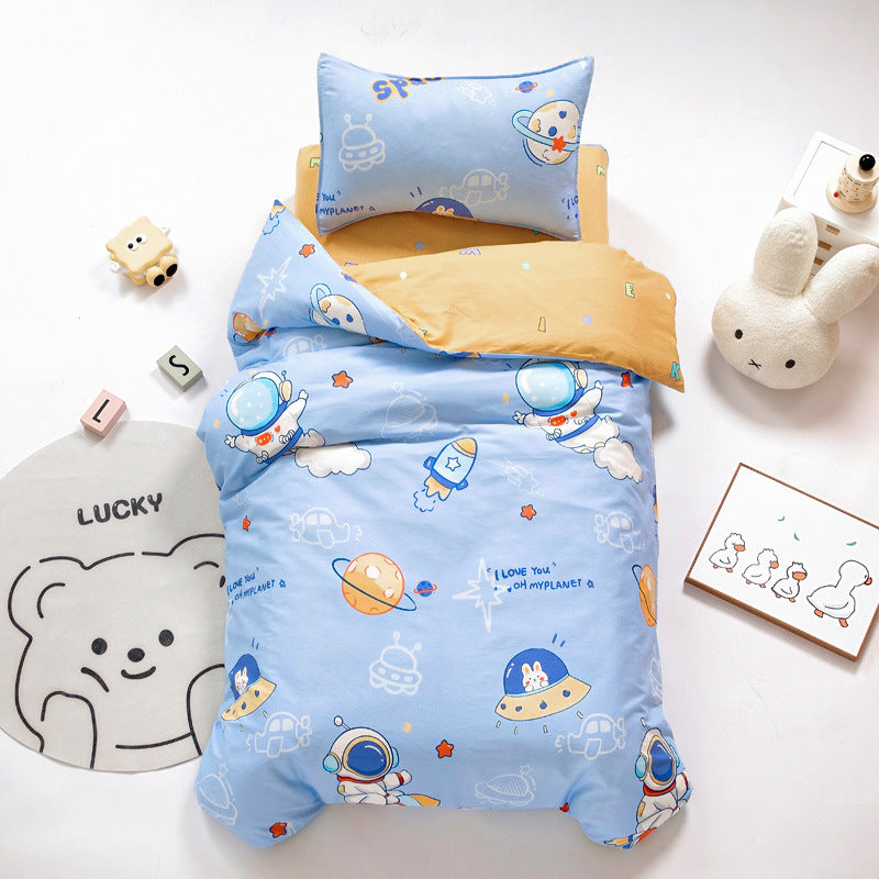 Cotton Kindergarten Three-piece Bedding Set