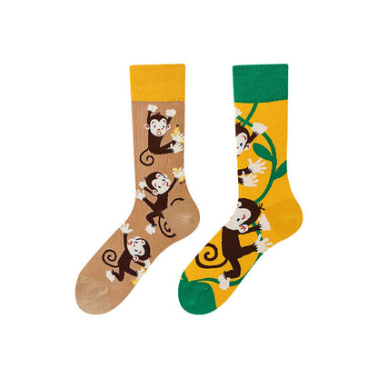 Asymmetric Middle Tube Cotton Socks Children
