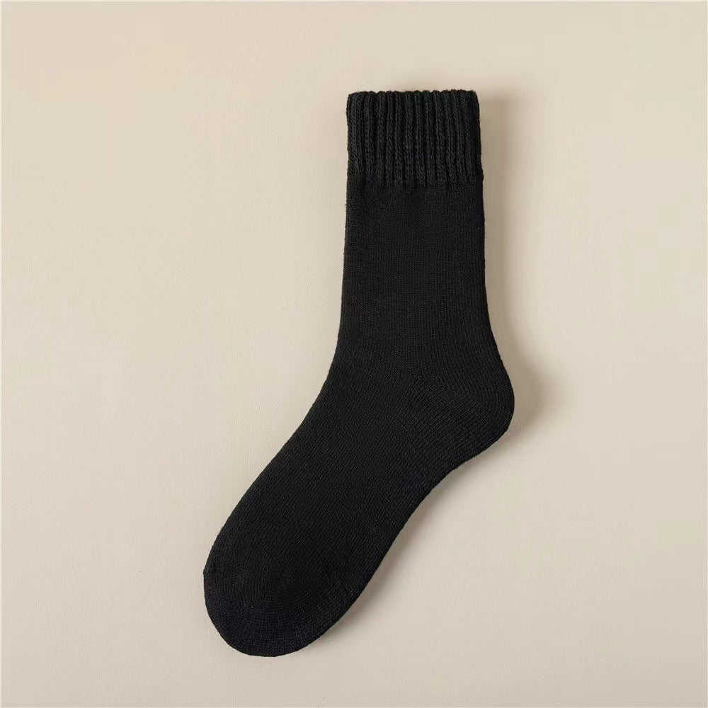 Women's Maternity Socks Autumn And Winter Fleece-lined Thickened Sleep Warm Wool Floor Mid-calf Cashmere Towel Terry-loop Hosiery