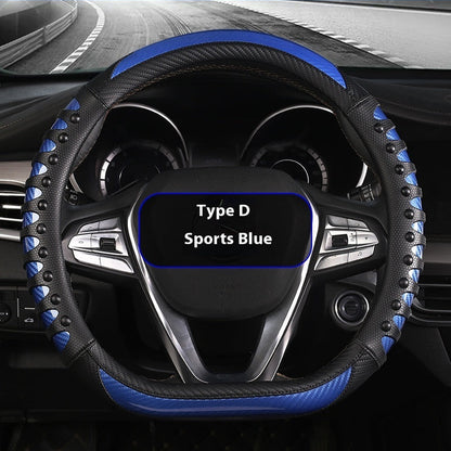 Leather Silicone Four Season Car Accessories Steering Wheel Cover