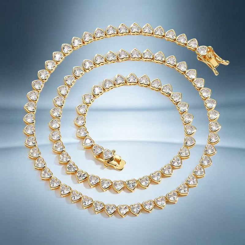 New Trendy Tennis Heart Bracelet Jewelry