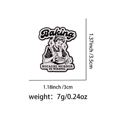 Different-letter English Brooch Alloy Badge
