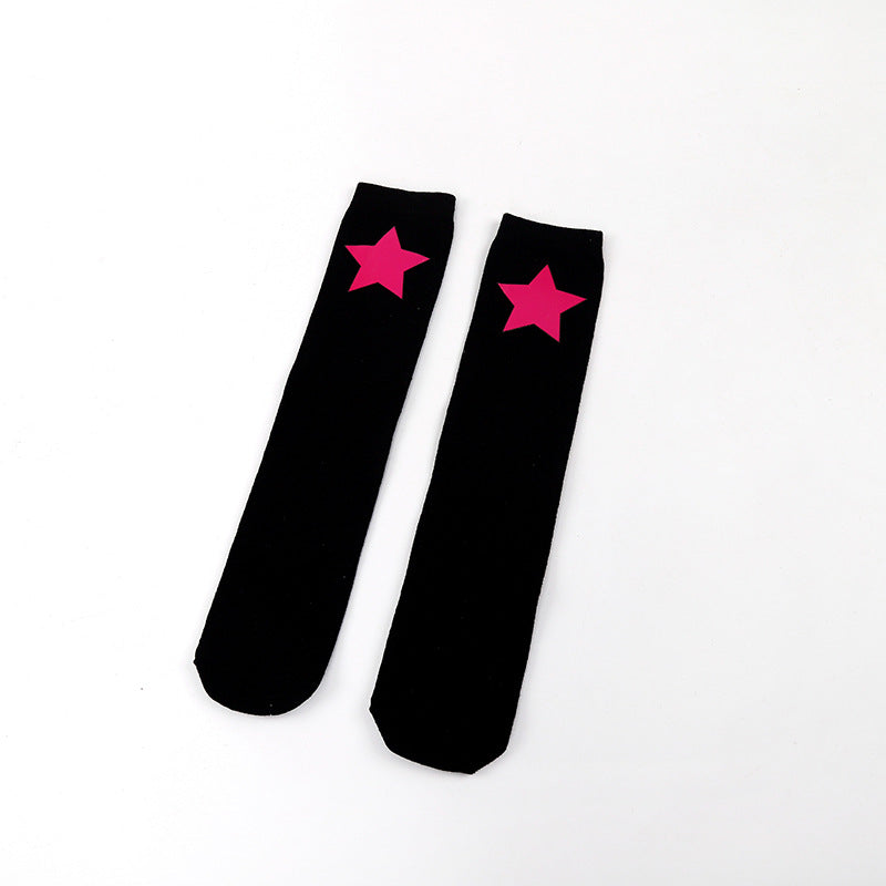 Five-pointed Star Middle Tube Children Over Knee Socks