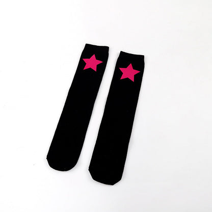 Five-pointed Star Middle Tube Children Over Knee Socks