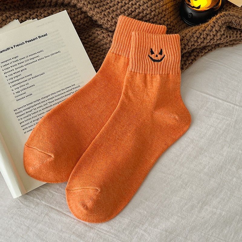 Skull Crew Socks Breathable Warm Cotton Blend