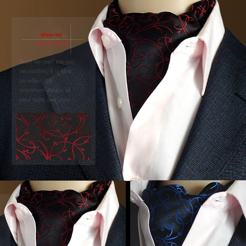 Mens Formal Jacquard Scarf With Tiny Polka Dots Neck Wrap
