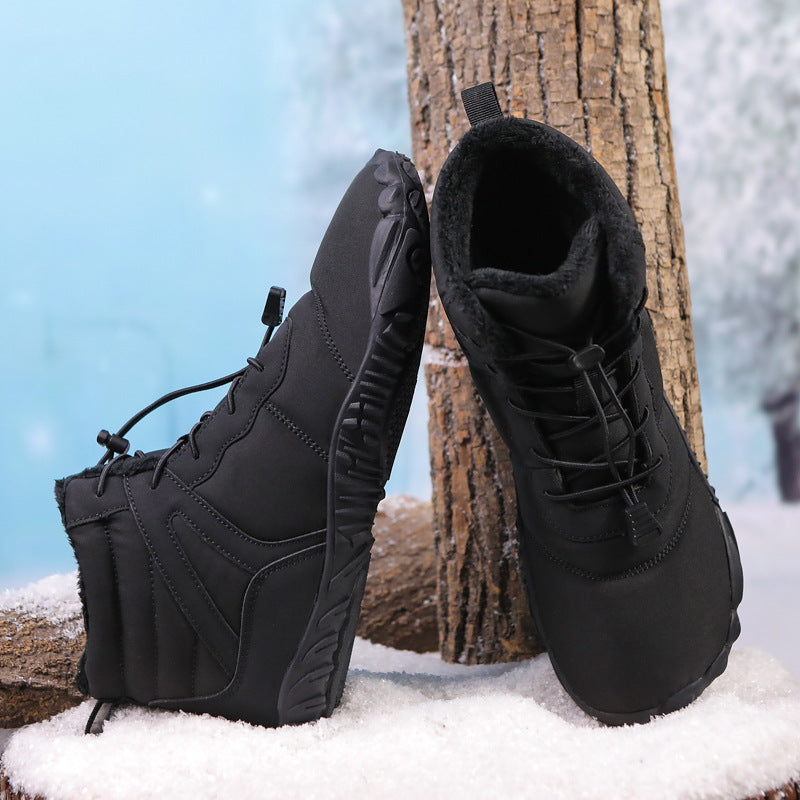 Couple Fleece-lined Hiking Shoes Non-slip Casual