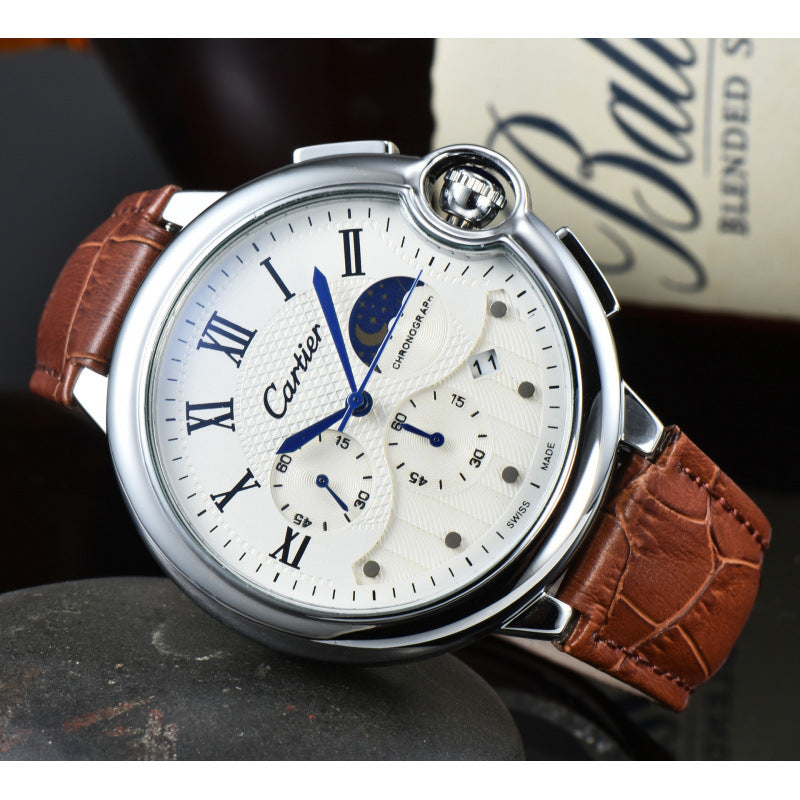 New Mens Business Watch With A Rubber Strap