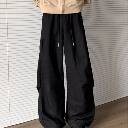 Men's New Loose-fit Curved-leg Drawstring Pants